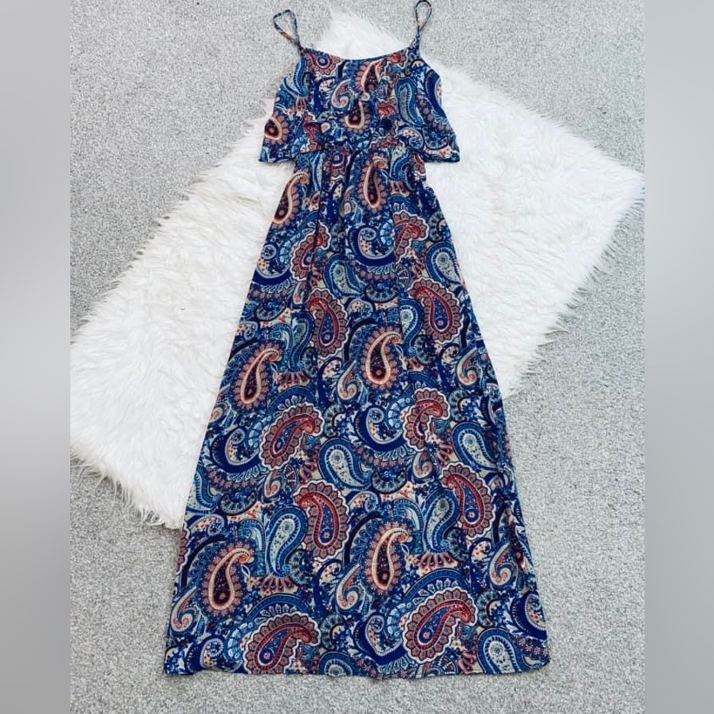 Xhilaration paisley print maxi dress size large